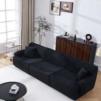 Sofá Modular Moderno OEM Sin Estructura, Sofá Cama de Tela Tipo Nube, Sofá Seccional ODM que Ahorra Espacio en Caja para Apartamento