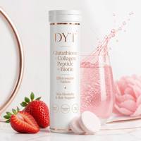Tabletas Efervescentes de L-Glutatión de 1000 mg, Marca Privada OEM ODM, Vitamina C, Colágeno, Suplemento de Belleza Antienvejecimiento para el Brillo de la Piel
