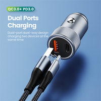 Nouveau chargeur de voiture PD30W 2026, mini adaptateur DC pour voiture, charge rapide QC3.0, chargeurs USB-C pour téléphone et tablette, kit de câbles de chargeur de voiture Type C