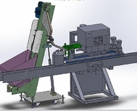 YIMU CM300 Machine automatique d'alimentation en bouchons de cosses Machine à visser les bouchons de bouteilles Presse sur broche Machine de capsulage avec convoyeur