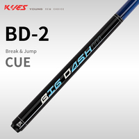 KYES BD-2 142cm 19-20oz Queue de billard en bois d'érable et acier inoxydable, 2 pièces, haute qualité, pour coup de poinçon et de saut