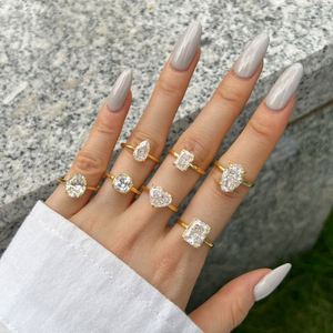 Dylam Dainty Personalized Statement Design S925 <b>Silver</b> Colorful <b>Solitaire</b> 8A Cubic Zirconia 12 Months Birthstone Jewelry <b>Rings</b> - Product Image 5