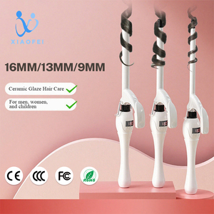 Mini Curling Wand 9-16mm <strong>Tight</strong> <strong>Wool</strong> Curl Ceramic Hair Iron Temperature Adjustable Portable Styling Tool for Home Daily Use - Product Image 1