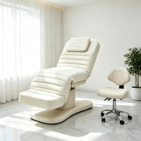 Lit de massage électrique à 3 moteurs réglable, fauteuil de soin esthétique pour spa, chaise de traitement facial, lit cosmétique inclinable et rotatif