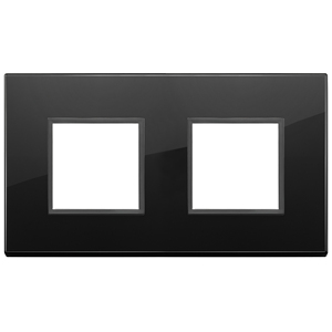 Black Diamond <b>Wall</b> Switch <b>Plate</b> 2 Gang 20mm Length 11.4mm Width 3.2mm Height - Product Image 1