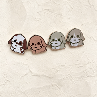 Épinglette personnalisée en émail dur plaqué or avec logo animal adorable, badge en métal pour revers avec impression sérigraphiée