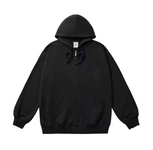 Sweat-shirt à capuche, veste zippée, sweat-shirt ample unisexe, broderie de logo personnalisée, vêtements de travail DIY - Product Image 3