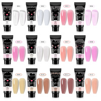Kit de gel acrylique professionnel 15ml 30ml UV Cleoorvil 12 couleurs - Ensemble d'extension de gel poly pour ongles pour nail art DIY et salon