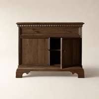 Buffet de luxe en bois massif, meuble architectural à 2 portes avec tiroir pour hôtel, villa, salon