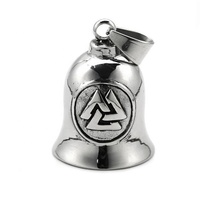 Cloche d'ange gardien en acier inoxydable de qualité supérieure, porte-clés croix de motard porte-bonheur pour moto
