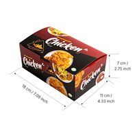 Boîte à poulet frit personnalisée en gros, biodégradable, imperméable, de qualité alimentaire, pliable, en carton blanc avec gaufrage