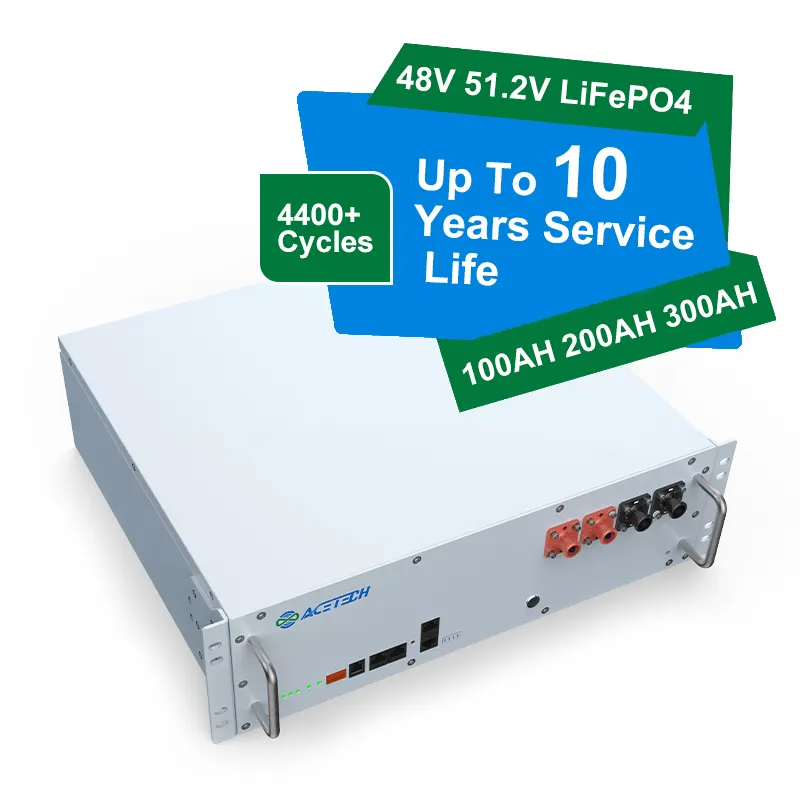 48V 51,2 V 100Ah 200Ah 300Ah 400Ah Células de grado A Bms avanzado incorporado Lifepo4 Li Ion batería de iones de litio para almacenamiento de energía en el hogar