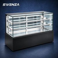 Vitrine Réfrigérée Commerciale pour Pâtisseries et Gâteaux, Large Vitrine Réfrigérée en Verre pour Desserts, Présentoir Réfrigéré pour Café et Magasin