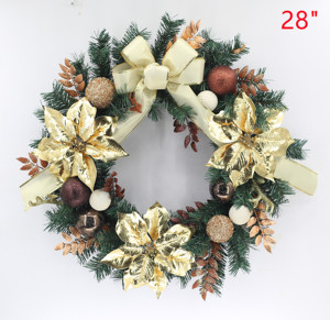 Meichuanghui bán buôn Hoa Vòng Hoa ngoài trời lớn giáng sinh Vòng hoa cho cửa trước tùy chỉnh trước thắp sáng giáng sinh vòng hoa trang trí - Product Image 5