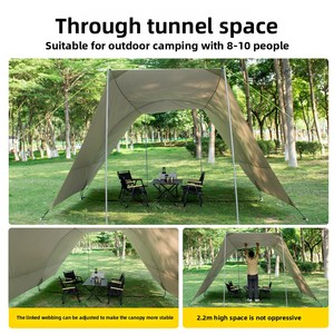 <span class=keywords><strong>Tente</strong></span> à baldaquin Habi SNT-HBTM à quatre coins, pour le camping en plein air, portable, en tissu Oxford, 2000 mm, entièrement occultante, imperméable et résistante au soleil - Product Image 4