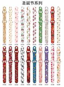 Bracelet IWatch imprimé de dessins animés de Noël et d'Halloween, bracelet en silicone pour IWatch <span class=keywords><strong>7</strong></span>, cadeau de Noël - Product Image 5