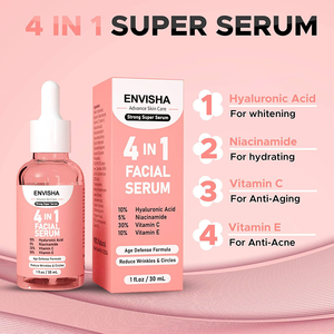 Suero Facial 4 <span class=keywords><strong>en</strong></span> 1 al por Mayor, Cuidado de la Piel Coreano, Hidratante, Iluminador, con Ácido Hialurónico, Niacinamida, Vitaminas C y E, Refrescante - Product Image 3