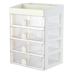 Caja de Almacenamiento de Escritorio Xinling, Organizador Transparente Tipo Cajón, Estante Rectangular para Cosméticos y Papelería de Oficina - Product Image 2