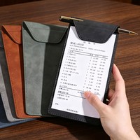 Porta Menús de PU con Logotipo Personalizado en Varios Tamaños, con Cierre Magnético, Bloc de Notas y Organizador de Documentos para Estudio u Oficina