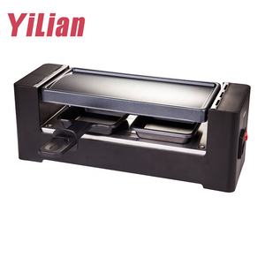 Grill électrique à <span class=keywords><strong>raclette</strong></span> à deux niveaux de 1500 W <span class=keywords><strong>avec</strong></span> <span class=keywords><strong>pierre</strong></span> à <span class=keywords><strong>griller</strong></span> en granit haute densité - Product Image 4