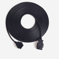 Câble d'extension automobile Lanlin OBD OBD2 16 broches 16 cœurs en plastique durable, mâle-femelle, 10 m, câble OBDII mâle-femelle, garantie 1 an