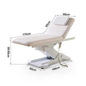 Lettino Idromassaggio Moderno Elettrico Beige Regolabile in Altezza, Lettino Lusso per Trattamenti Viso e Spa, Arredamento per Saloni e Centri Medici - Product Image 3