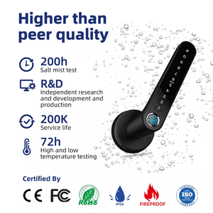 Serrure intelligente Liliwise avec poignée, empreinte digitale, code PIN, serrure de porte BLE WIFI avec clés mécaniques pour condo, Airbnb, appartement - Product Image 2