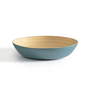 Bol en bambou naturel, pour salade et repas fabriqué à la main, 5 pièces de haute qualité, le plus vendu - Product Image 1