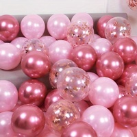 Kit d'arche de ballons en latex rose métallisé or rose à thème romantique durable de 52 pièces/ensemble, couleur personnalisée, pour la remise des diplômes, la Saint-Valentin