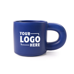 Taza de estética nórdica Café de cerámica Latte Chubby Matte Taza azul marino mate Impresión en tazas personalizadas - Product Image 6