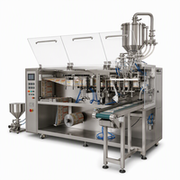 Machine d'emballage horizontale à commande servo, pompe à piston automatique, machine de remplissage de liquides et de pâtes pour sauces, shampooings, cosmétiques