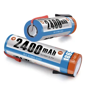 MP מותג סלולרי באיכות גבוהה ICR18650 3.7v 2400mAh ליתיום נטענת סוללה עם כרטיסיות