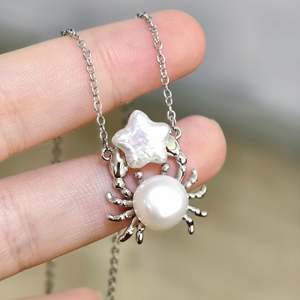 Nouveauté WENCHI Pendentif en forme de glace à la crème avec perle violette DIY 150g, un charme élégant pour votre collection de bijoux - Product Image 4
