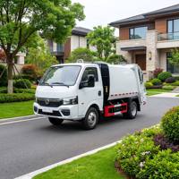 Camión de Basura Dongfeng 4x2 de 5 CBM con Cargador Trasero, Compactador Hidráulico de Residuos Sólidos Municipales, en Venta