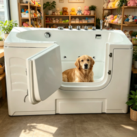 Bain pour chien pour toilettage, en acrylique, avec eau chauffée, pour usage professionnel