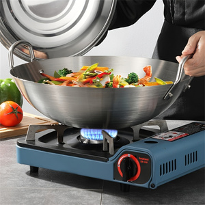<span class=keywords><strong>Wok</strong></span> Chino Reforzado de 30cm, 34cm, 38cm, con Doble Asa y Fondo Redondo, para Cocina de Gas - Product Image 6