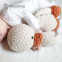 Crochet oie en peluche panier de Pâques cadeau fait à la main bébé canard Snuggler héritage infantile sexe neutre bébé douche cadeaux