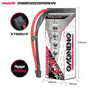 Batería LiPo GNB GAONENG 8500MAH 3S HV 11.4V 140C para Coche de Carreras RC a Escala 1:<span class=keywords><strong>8</strong></span> 1/10, Carcasa Rígida, Buggy, LiHV de Alto Voltaje - Product Image 3