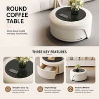 Table basse ronde en bois moderne, élégante et écologique, best-seller, pour hôtel et appartement, couleur blanche