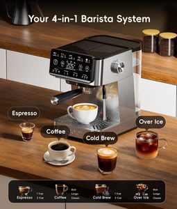 Machine à expresso et cafetière combinée 4 en 1 ecozy avec mousseur à lait - Product Image 2