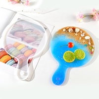 Moule en silicone DIY pour résine époxy, pour plateaux, plateaux à fruits de grande taille et sous-verres irréguliers