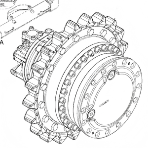 อะไหล่รถขุด Deere 135C ชุดขับเคลื่อนสุดท้าย หมายเลขอะไหล่ 9196240 มอเตอร์ไฮดรอลิกสำหรับขับเคลื่อนพร้อมชุดลดความเร็ว - Product Image 2