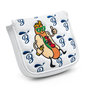 Dernier design Housse de putter de golf en cuir PU magnétique avec broderie Mallet Hot Dog, Housse de club de golf - Product Image 1