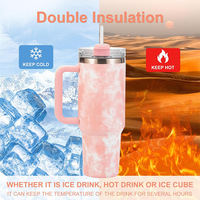 Vaso Térmico de Acero Inoxidable de 40oz con Asa, Tazas y Vasos para Cerveza al por Mayor, Mantiene la Bebida Fría
