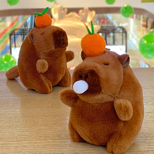 Colgante de juguete de peluche de oso carpincho súper suave de alta calidad, forro de malla de regalo pequeño y bonito para celebridades de Internet, colgante de conejillo de indias - Product Image 4