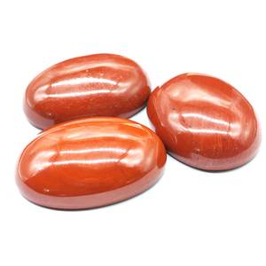 Ajuste de joyería cabujón de corte ovalado de varios tamaños de jaspe rojo - Product Image 4