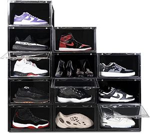 Boîte à chaussures pliable en acrylique transparente, grande, carrée, écologique, robuste, anti-poussière – Nouveauté 2024, Offre Spéciale - Product Image 1