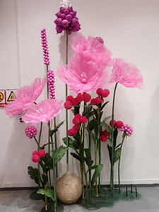 H101 fiori <span class=keywords><strong>di</strong></span> seta <span class=keywords><strong>di</strong></span> <span class=keywords><strong>carta</strong></span> gigante fatti a mano <span class=keywords><strong>di</strong></span> <span class=keywords><strong>papavero</strong></span> <span class=keywords><strong>di</strong></span> mais con striscia a LED utilizzati fiori giganti artificiali per la decorazione <span class=keywords><strong>di</strong></span> eventi nuziali - Product Image 5