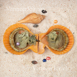 Love Wish-perla de 6-7mm 4a, Perla de calidad en concha roja, perla cultivada redonda suelta en ostra roja, envasado al vacío, regalo para fiesta - Product Image 4