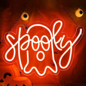 <span class=keywords><strong>Halloween</strong></span> lindo fantasma LED luz de neón luz de ambiente Solar para restaurantes bares decoración de casa embrujada productos de porristas - Product Image 2
